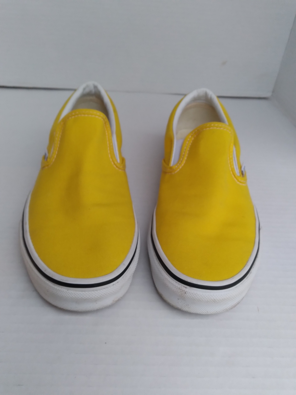 Vans Yellow Slip-On Canvas Sneakers Women's 7.5/Men's 6